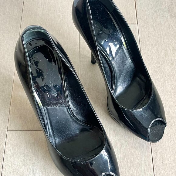 Christian Dior Black Open-toe Heels - John Galliano Era - Picture 2 of 11